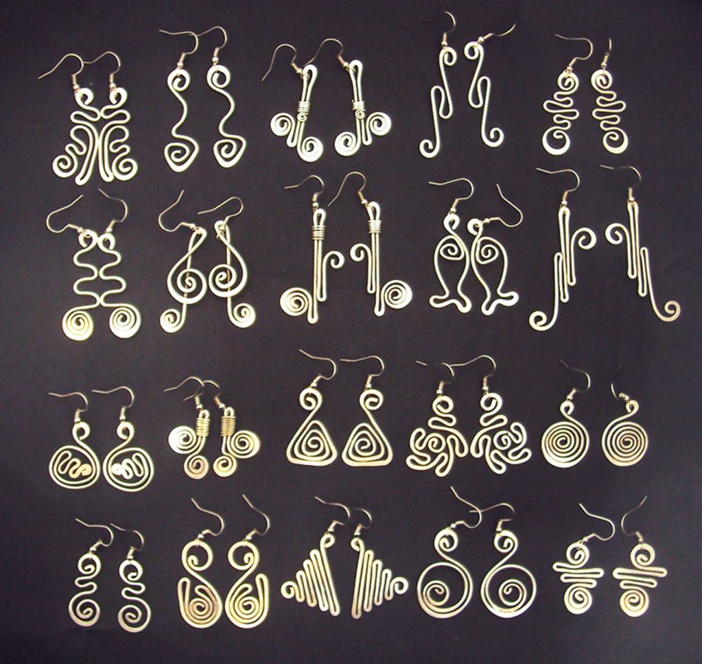 Hand Made Copper Wire Earrings-silver Plated