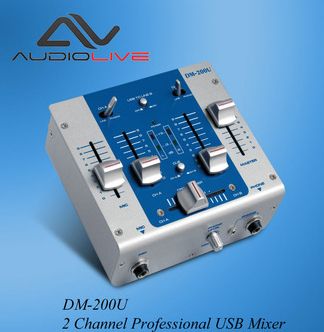 Professional 2 Channel DJ Mixer with USB sound card inside CE certificate Mixer