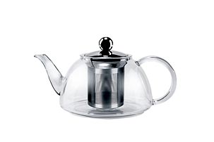 1200ML HEAT RESISTANT CLEAR GLASS TEA POT WITH INNER FLITER