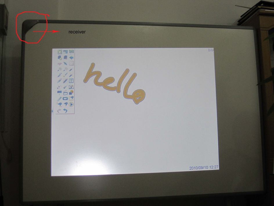 portable interactive white board type 82-JC