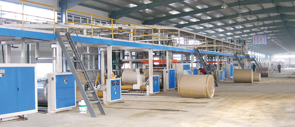 corrugated paperboard production line