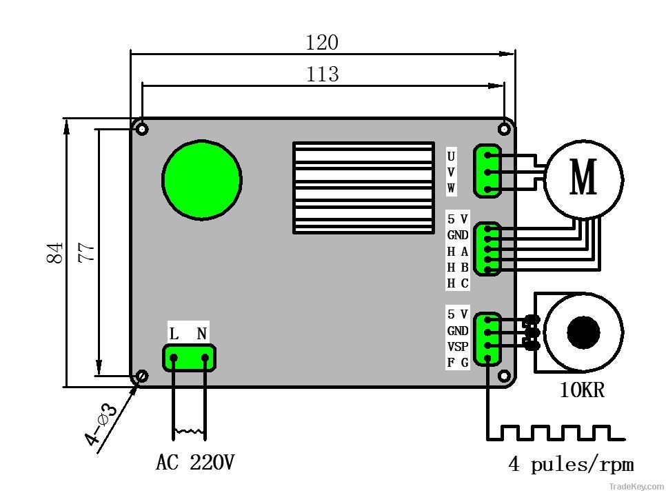 400W Brushless DC Motor driver