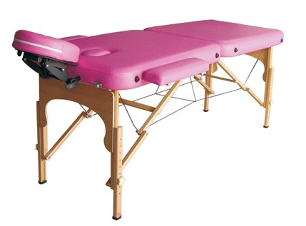 Wood 2 section massage table, Round corner