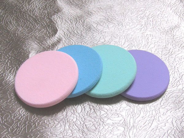 Latex powder puff, cosmetic puff