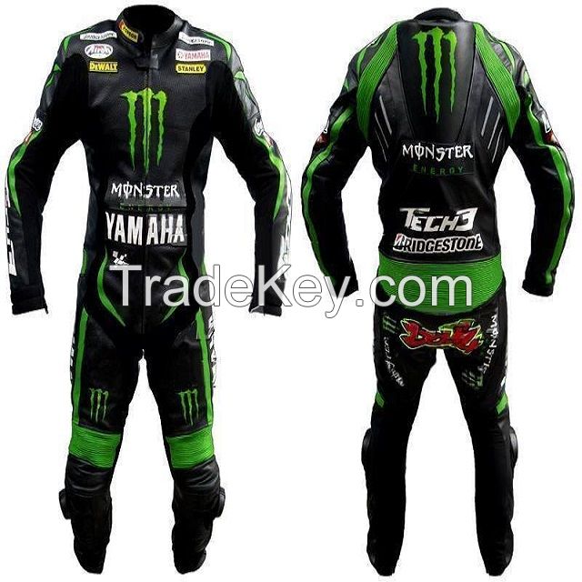 Pro Motorcycle Leather Racing Suit CE Protection