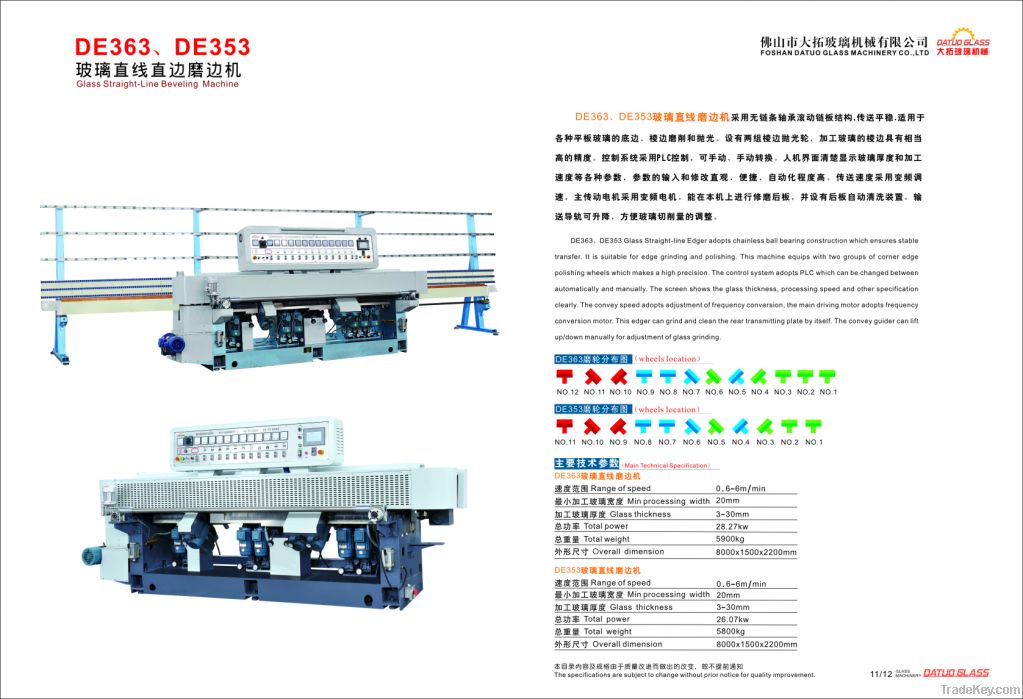 Glass Straight-line Edging Machine