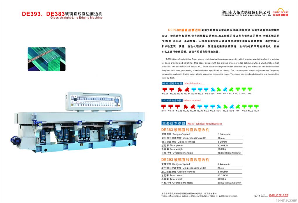 Glass Straight-line Edging Machine