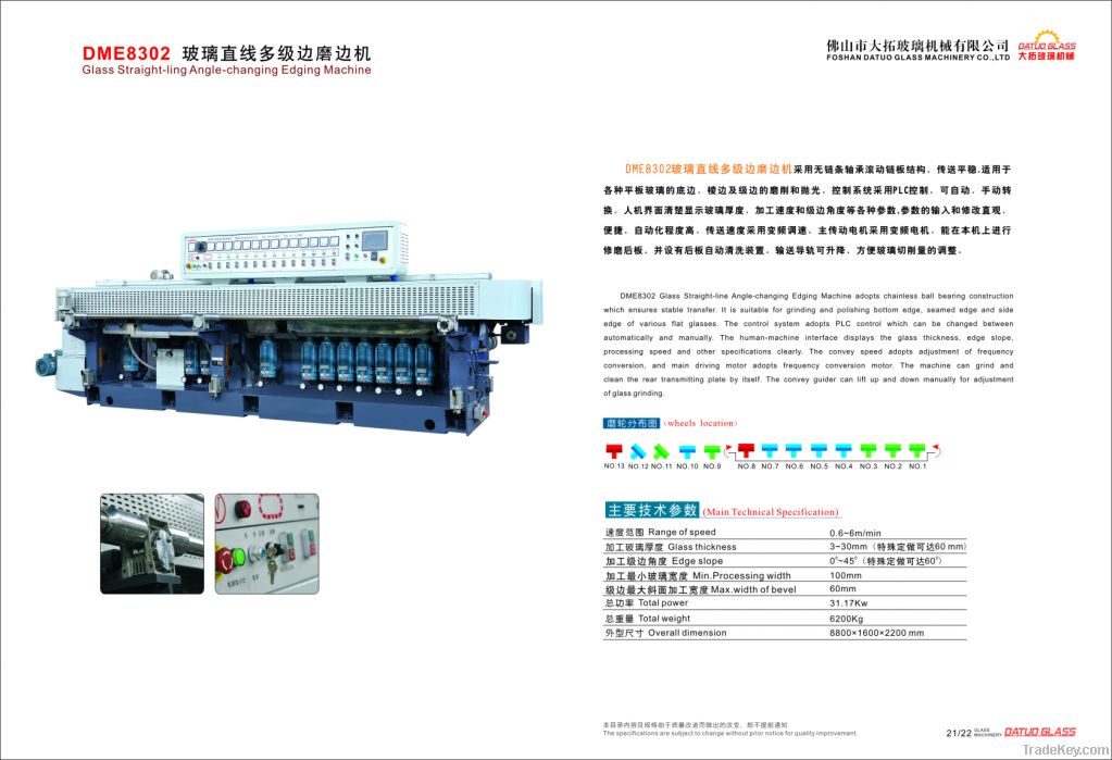 Glass Straight-line Multi-angles Edging Machine