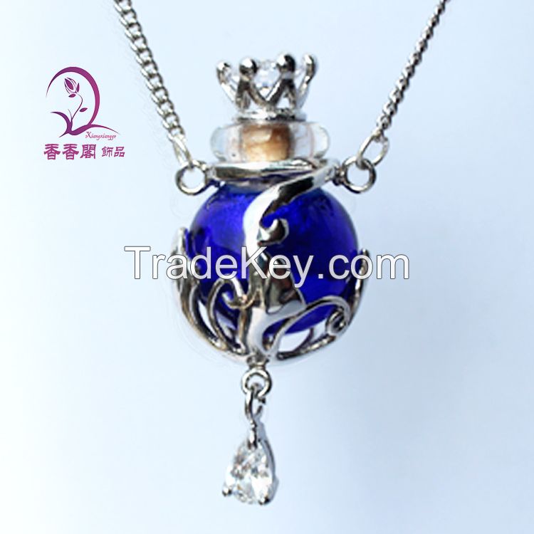 Murano glass Essential Oil Bottle Necklace,