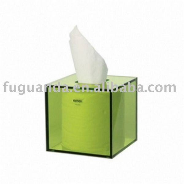 Acrylic tissue box