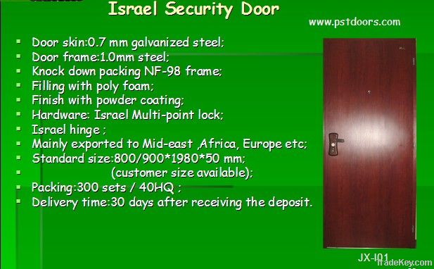 Israel steel security door