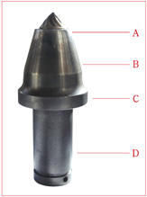 Cutter heads of roadheaders with Alloy head