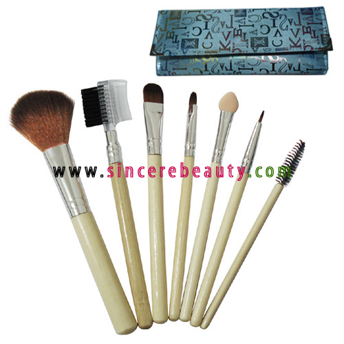 cosmetic  brush, bamboo handle brush, makeup brush, brush set