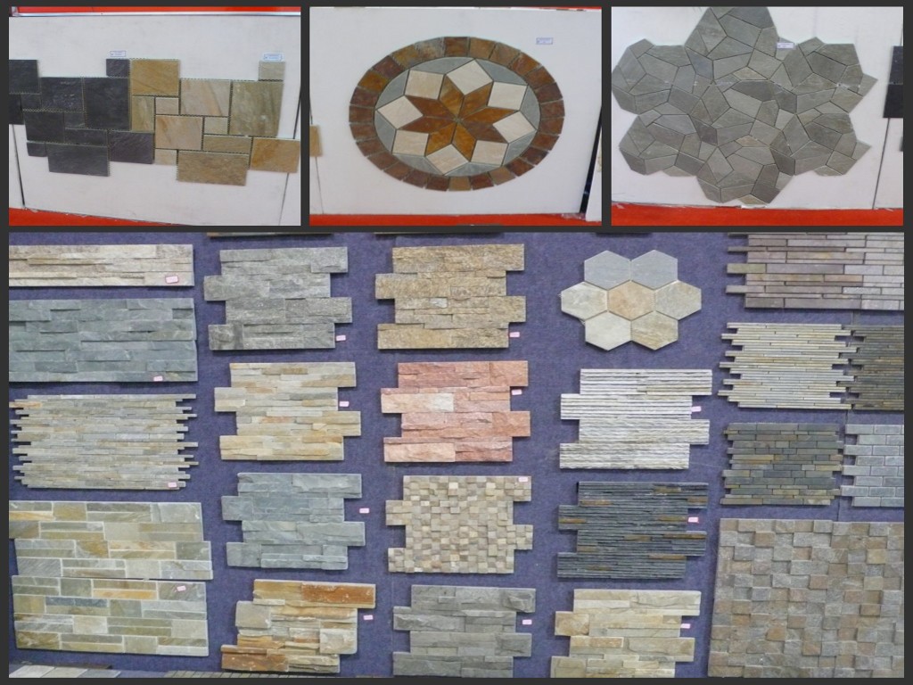Stone slate mosaic