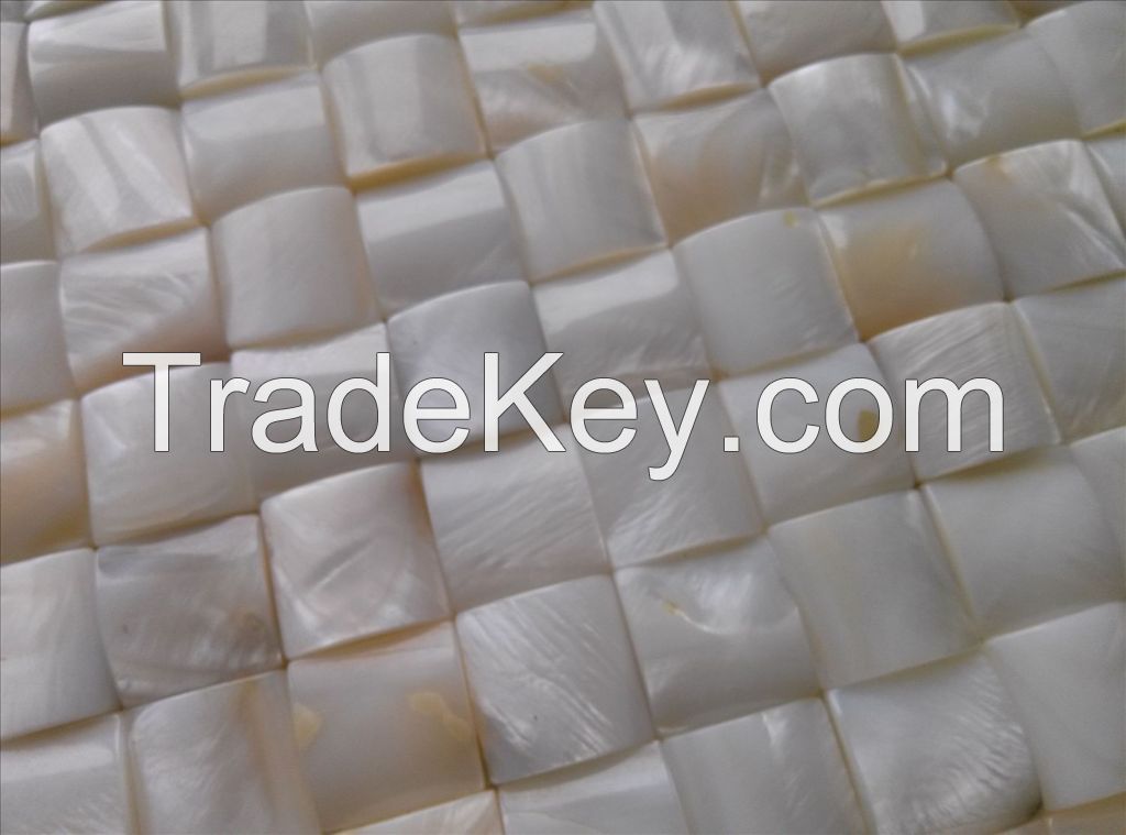 Rachoo pure white river shell mosaic 