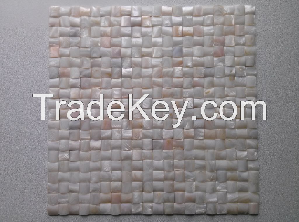 Rachoo pure white river shell mosaic 