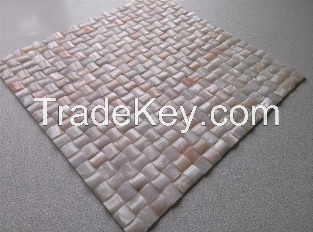 Rachoo pure white river shell mosaic 