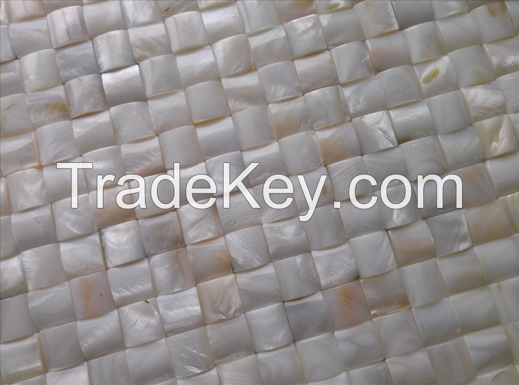 Rachoo pure white river shell mosaic 