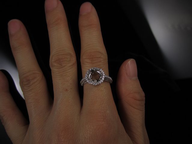 Engagement ring/wedding ring/white gold ring/platinum ring (Diamond ring / Semi-Mount Ring)