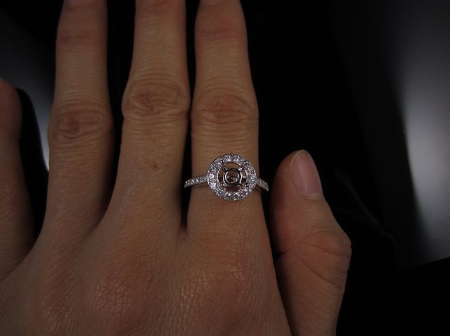 Engagement ring/wedding ring/white gold ring/platinum ring (Diamond ring / Semi-Mount Ring)