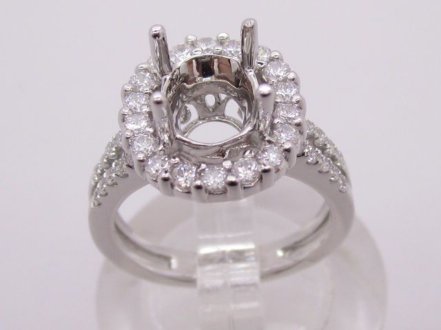 Engagement ring/wedding ring/white gold ring/platinum ring (Diamond ring / Semi-Mount Ring)