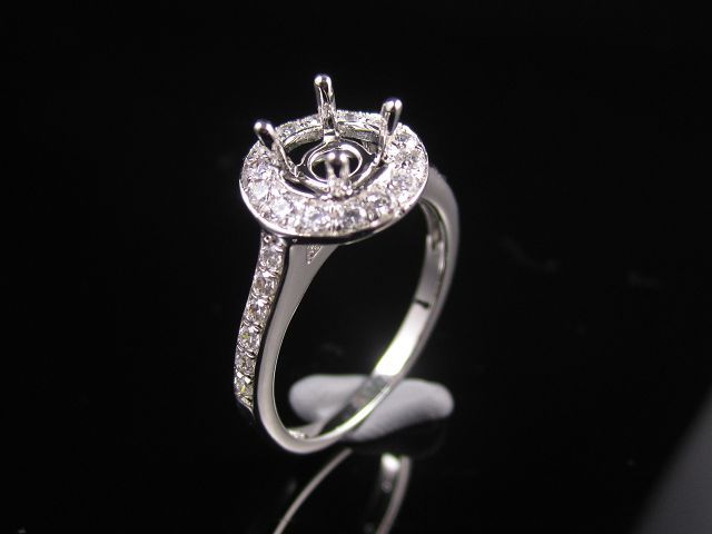 Engagement ring/wedding ring/white gold ring/platinum ring (Diamond ring / Semi-Mount Ring)