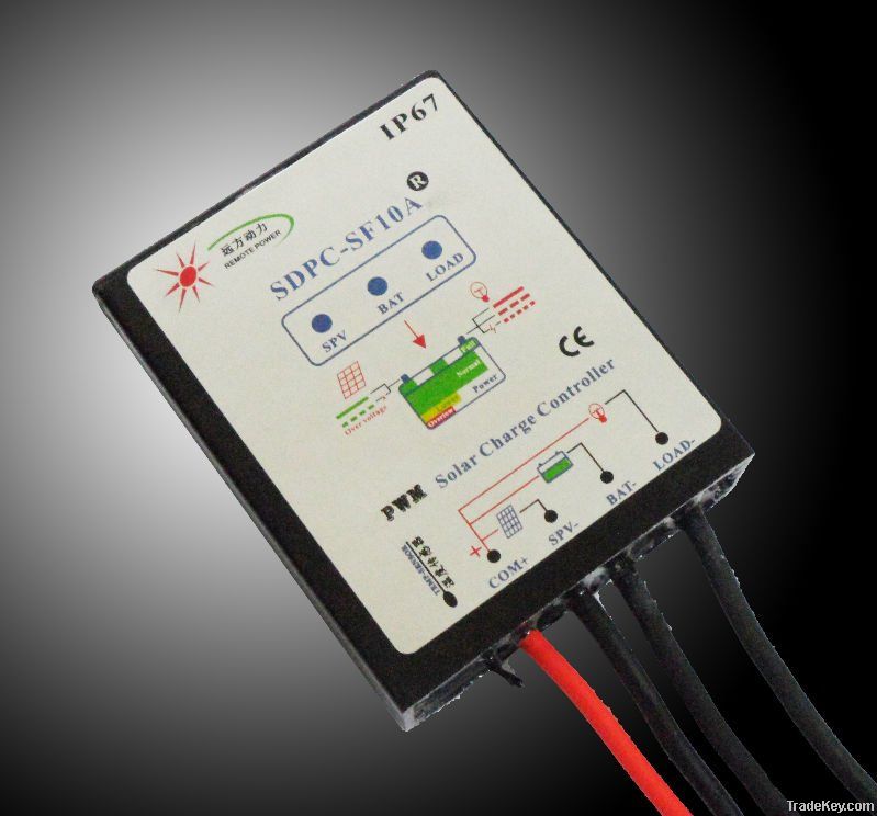 12V 10A waterproof solar charge controller IP67