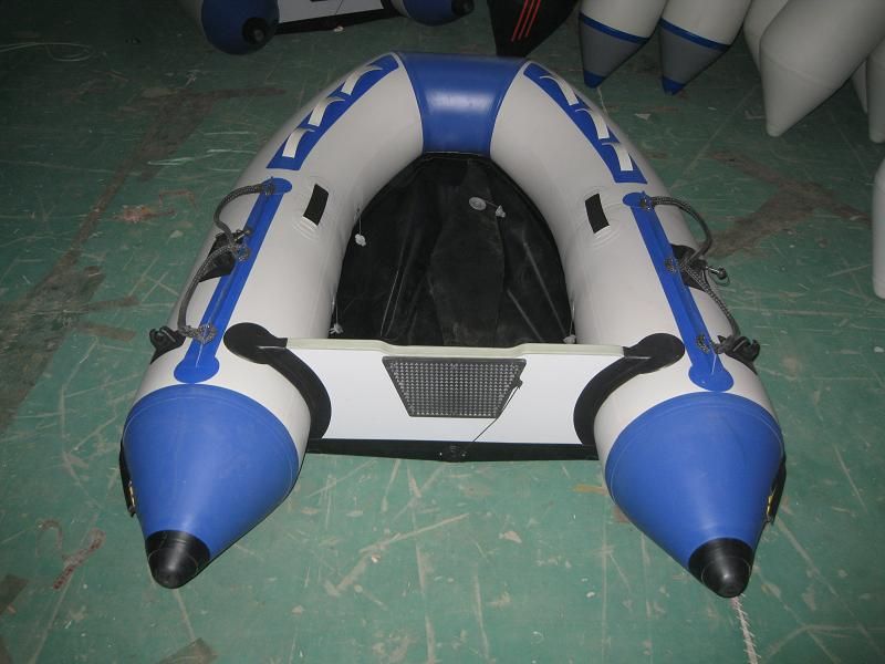 High Quality PVC material 2.3meter 2+1 persons Canoe kayak inflatable rubber rowing boat fishing boat Inflatable Aluminiumalloy board fishing boat 