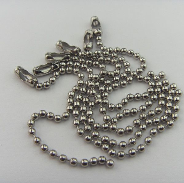 Fashion high quality 2.4mm nickel ball chain