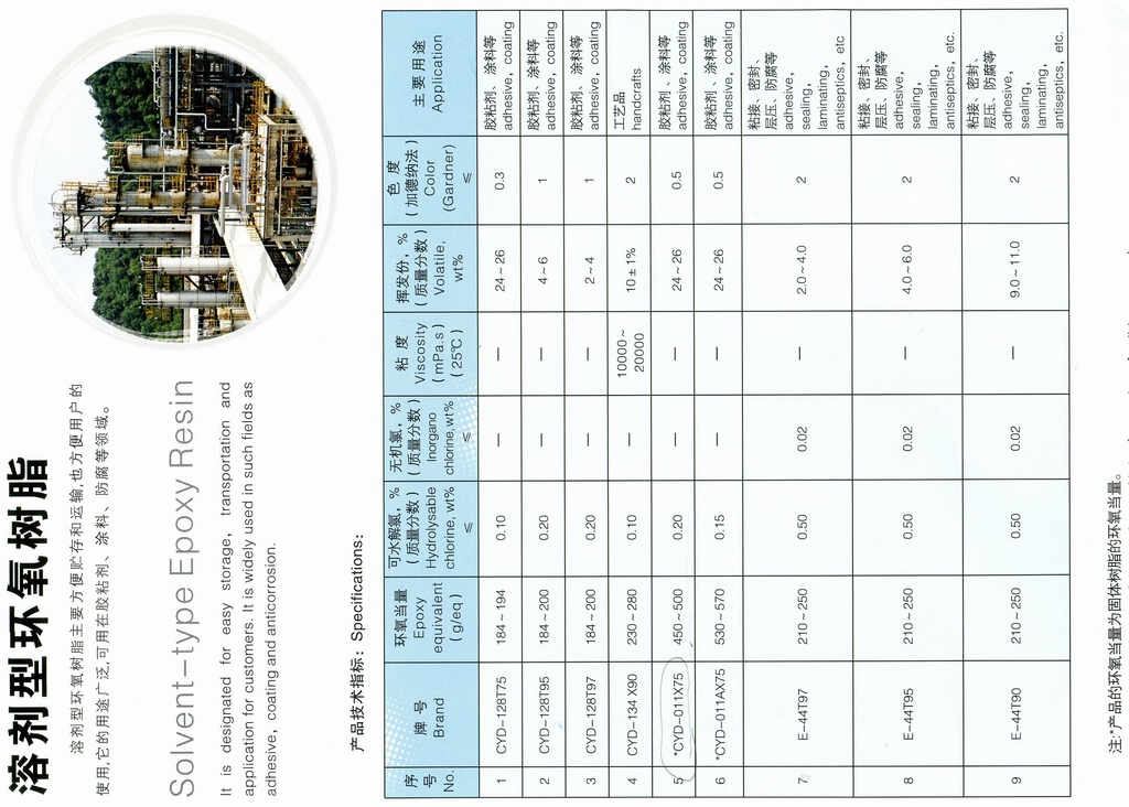 Solvent-Type Epoxy Resin