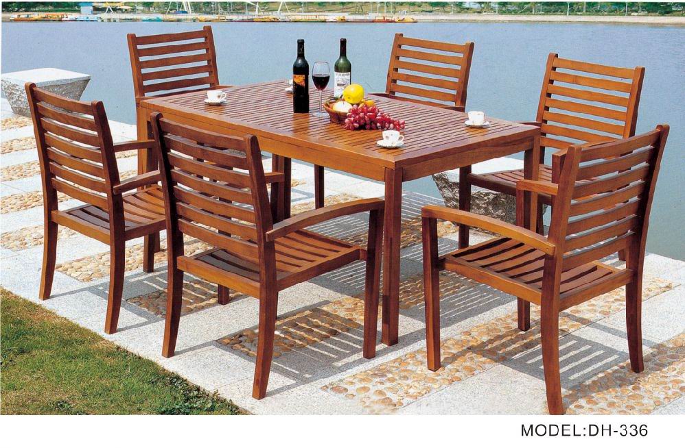 outdoor wood set