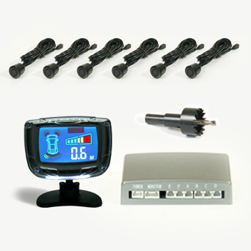 garage parking sensor with LCD display 4/6 sensors optional