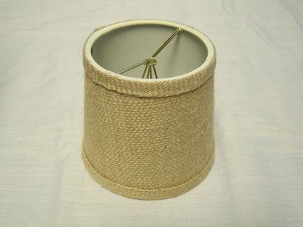 Burlap Chandelier Drum Shade