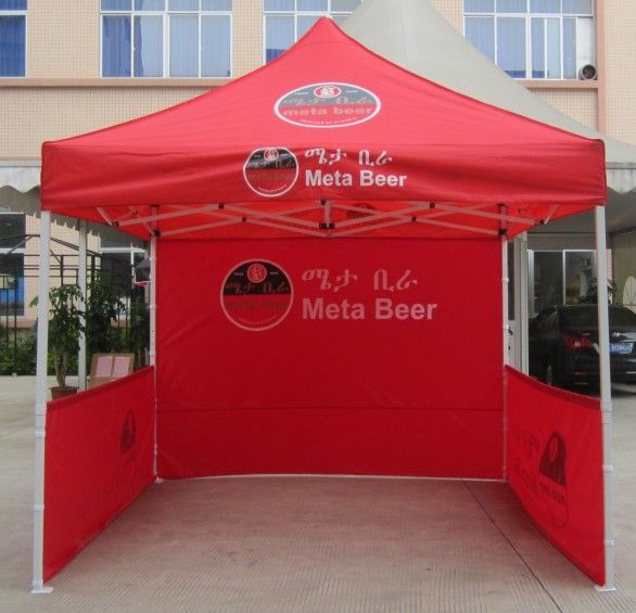 folding pop up commercial tent with custom printing