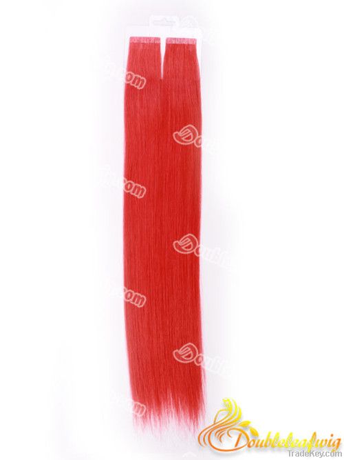 Red chinese virgin double-tape hair