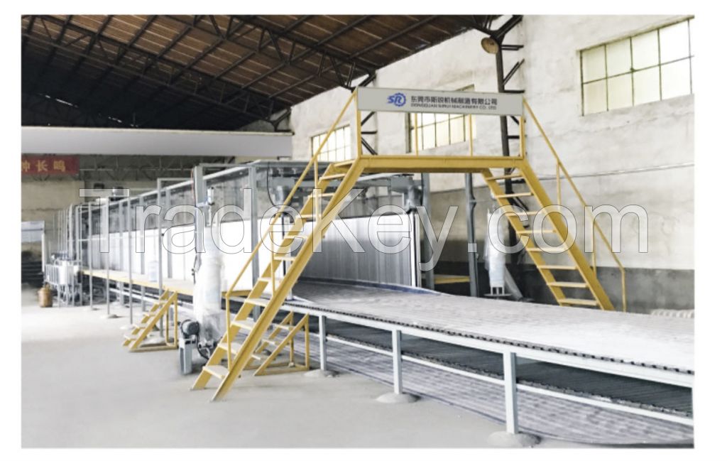 horizontal automatic continuous sponge foaming line 