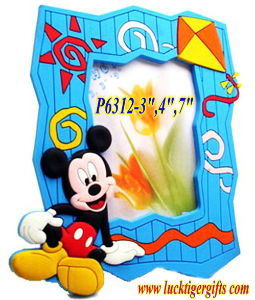 3" 4" 7" soft pvc cartoon photo frames