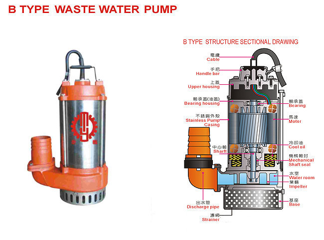 B TYPE WASTE WATER PUMP