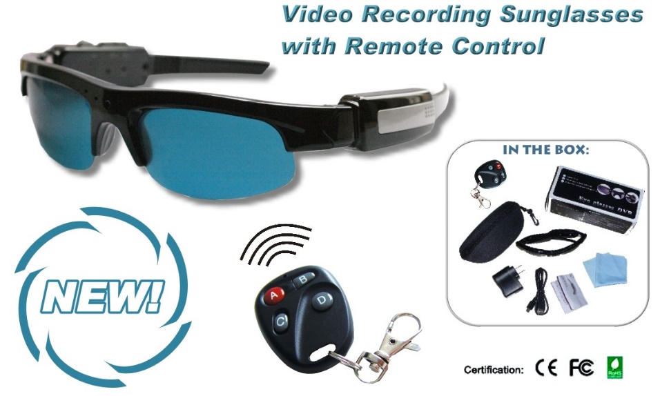 DVR Sunglasses with Remote Control for Outdoor Sport