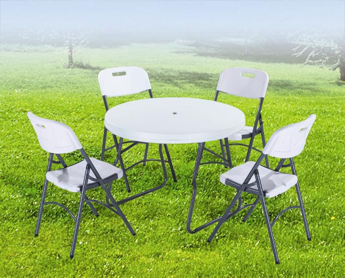 plastic folding round table