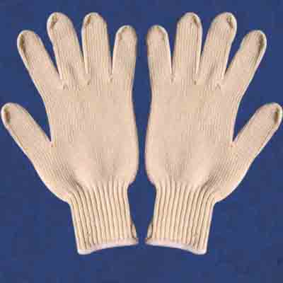 Cotton working glove, cotton knitted glove