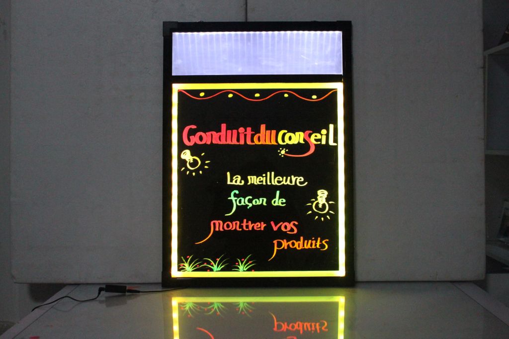 Dimmer flashing led lighting box with led writing board