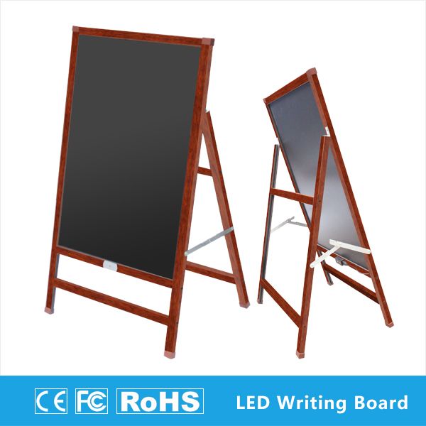 Aluminum wook like Frame self standing indoor-outdoor led writing board