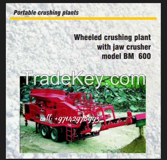 WHEELED CRUSHING PLANT WITH JAW CRUSHER