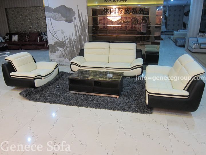 Real Leather Couch 3+2+1, Modern Leisure Home Sofa Set