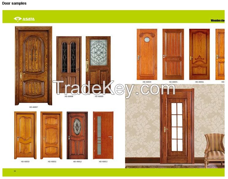 jinan wood door  solid wood door  pvc door