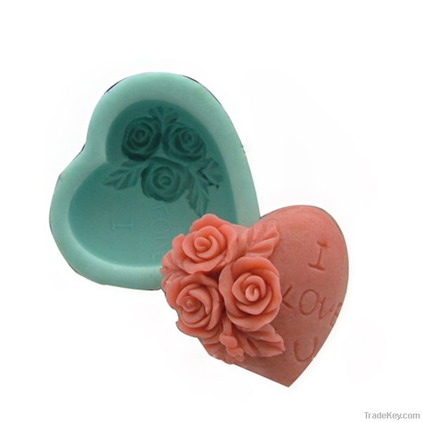 valentine&#039;s day silicone rubber soap molds soap mold