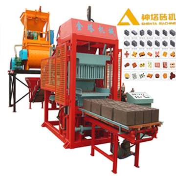 automatic and hydraulic pressure QTY4-15 concrete block machine