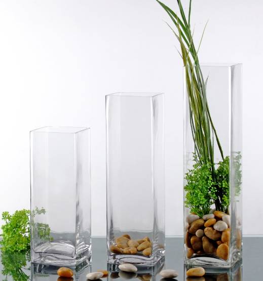 Clear Square Vase