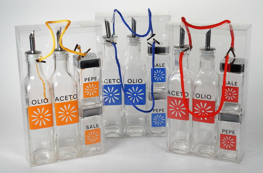 glass oil bottle sets